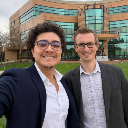 Mohamed Aziz Boufaied–working alongside Zachary DeBruine, Assistant Professor of Computer Science department
